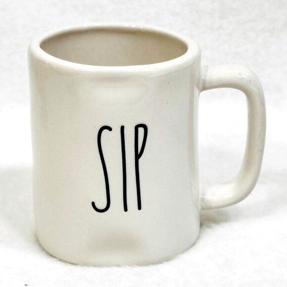 Rae Dunn 3 Ceramic Mini Coffee Demi Espresso Cups: Sip/Drink/Gulp - Picture 2 of 9